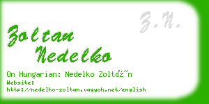 zoltan nedelko business card